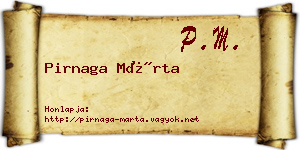 Pirnaga Márta névjegykártya